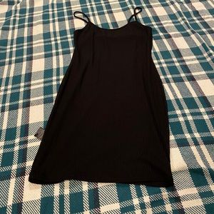 Spaghetti String Black Dress
